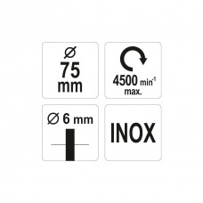 YT-47568 YATO Perie circulara sarma, 75 mm, din ot..