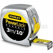 Ruleta PowerLock STANLEY cu marcaj Metric-Imperial 3m/10ft x 12.7mm