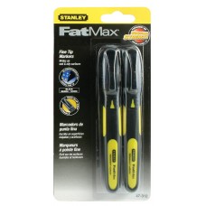Set marker permanent varf subtire negru 2 buc STANLEY Set marker permanent varf subtire negru 2 buc STANLEY