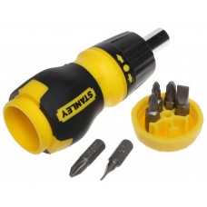 STANLEY Surubelnita magnetica STUBBY cu clichet si 6 varfuri