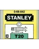 Set de 3 varfuri de insurubat Torx T20 x 25 mm STANLEY