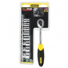 Set 8 tubulare 3/8 cu clichet Microtough STANLEY