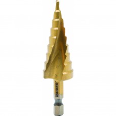 RAIDER Burghiu conic in trepte HEX 1/4 inch HSS-TIN 4-20 mm