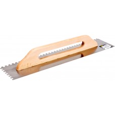 Gletiera inox crestata 600x130 mm si dinti 8x8 mm VOREL