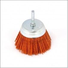 VOREL Perie circulara din nylon, cu tija, diametru 75 mm