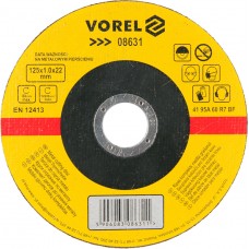 Disc abraziv pentru debitat metale 125x1x22 mm VOREL