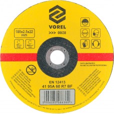 Disc abraziv pentru debitat metale 180x2.5x22 mm VOREL