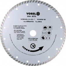 Disc diamantat turbo 230 mm VOREL Disc diamantat turbo 230 mm VOREL