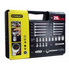 Trusa 26 piese chei combinate si tubulare 1/2 in sistem metric STANLEY