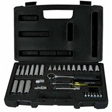 Trusa 30 piese tubulare 1/4 in sistem metric STANLEY