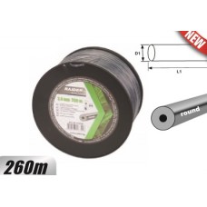 Rezerva de fir 2.4 mm x 260 m cu  profil rotund si insertie metalica pentru motocoase