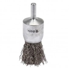 YATO Perie rotativa cupa, diametru 25 mm, prindere 6 mm, din inox, pentru metal si otel