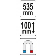 YATO Sablon magnetic, masurare profile, 535 mm..