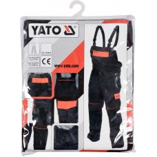 YATO Pantaloni de lucru, cu pieptar si bretele, ma..