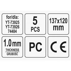 YATO Set 5 geamuri pentru casca de sudura..