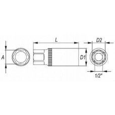 YATO Cheie tubulara hexagonala 21 mm, prindere pat.. YATO Cheie tubulara hexagonala 21 mm, prindere pat..