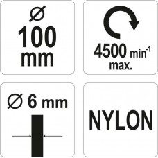 YATO Perie nylon frontala, diametru perie 100 mm, ..