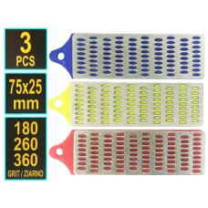 VOREL Set 3 pietre abrazive diamantate, granulatie..