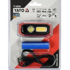 YATO Lanterna LED pentru cap, cu acumulator Li-Ion..