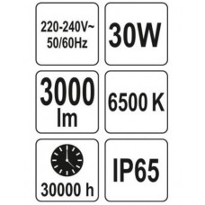 YATO Reflector LED SMD, putere 30 W, 3000 Lm..