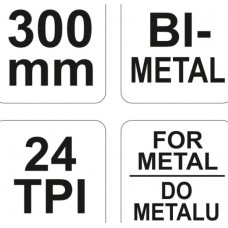 YATO Fierastrau pentru metal, lama 300 mm, 24 dint..
