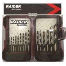 Set 15 burghie HSS pentru lemn 3 -10 mm in cutie de plastic Raider Set 15 burghie HSS pentru lemn 3 -10 mm in cutie de plastic Raider