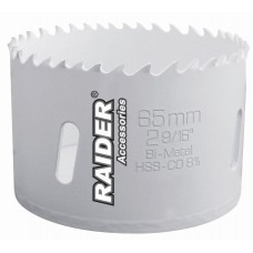 Carota bi-metal HSS cobalt pentru metal si inox diametru 83 mm RAIDER