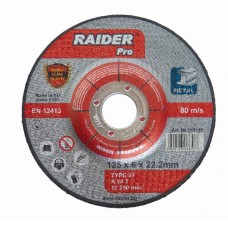 Disc abraziv pentru slefuit metal 230х6х22.2mm RAIDER