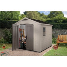 CURVER. Casuta gradina Factor 8 x 8 cu usa dubla 