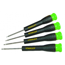 Set 4 surubelnite de precizie cu tija fixa torx STANLEY.