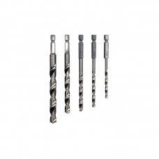 STHOR Set 5 burghie metal 4-10 mm cu prindere hexagonala 1/4 STHOR Set 5 burghie metal 4-10 mm cu prindere hexagonala 1/4