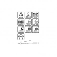 21682 STHOR Burghiu universal de 4 mm cu prindere ..