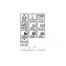 21684 STHOR Burghiu universal de 5 mm cu prindere ..