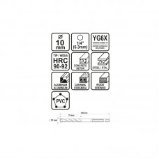 21691 STHOR Burghiu universal de 10 mm cu prindere..