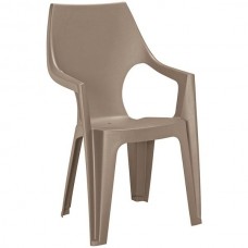 CURVER. Scaun din plastic cu spatar inalt cappuccino Dante 