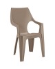 CURVER. Scaun din plastic cu spatar inalt cappuccino Dante 