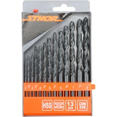 Set 13 burghie pentru metal HSS 2 mm-8 mm STHOR