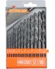 Set 13 burghie pentru metal HSS 2 mm-8 mm STHOR