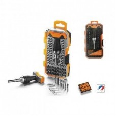 Set surubelnita cu clichet maner T 2 in 1 cu biti 61 piese GADGET
