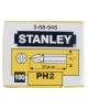 Set de 100 de varfuri de insurubat Phillips Ph2 x 25 mm STANLEY.