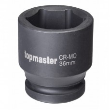 TOPMASTER Cheie tubulara hexagonala de impact 22 mm prindere patrat 3/4 Cr-Mo
