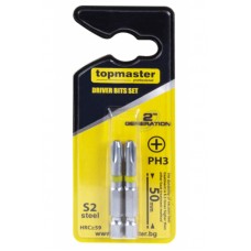 TOPMASTER Set 2 biti cruce PH3 prindere hexagonala..