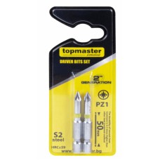TOPMASTER Set 2 biti stea PZ1 prindere hexagonala ..