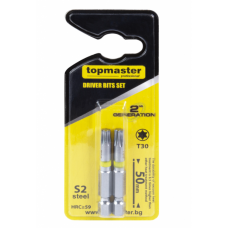 TOPMASTER Set 2 biti Torx T30, prindere hexagonala.. TOPMASTER Set 2 biti Torx T30, prindere hexagonala..