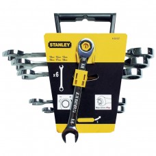 STANLEY. Set de 6 chei combinate cu un capat cu clichet