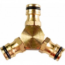 TOPGARDEN Conector furtun din alama cu 3 cai TOPGARDEN Conector furtun din alama cu 3 cai
