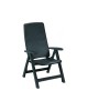 CURVER. Scaun din plastic Montreal cu insertie imitatie de rattan wenge negru 