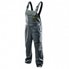 TOPMASTER Pantaloni de lucru cu pieptar gri, marimea L TOPMASTER Pantaloni de lucru cu pieptar gri, marimea L