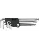 Set 9 chei hexagonale CrV 2.5-10 mm VOREL