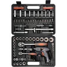 Trusa tubulare si surubelnita cu acumulator 109 piese STHOR Trusa tubulare si surubelnita cu acumulator 109 piese STHOR